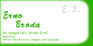 erno broda business card