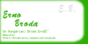 erno broda business card